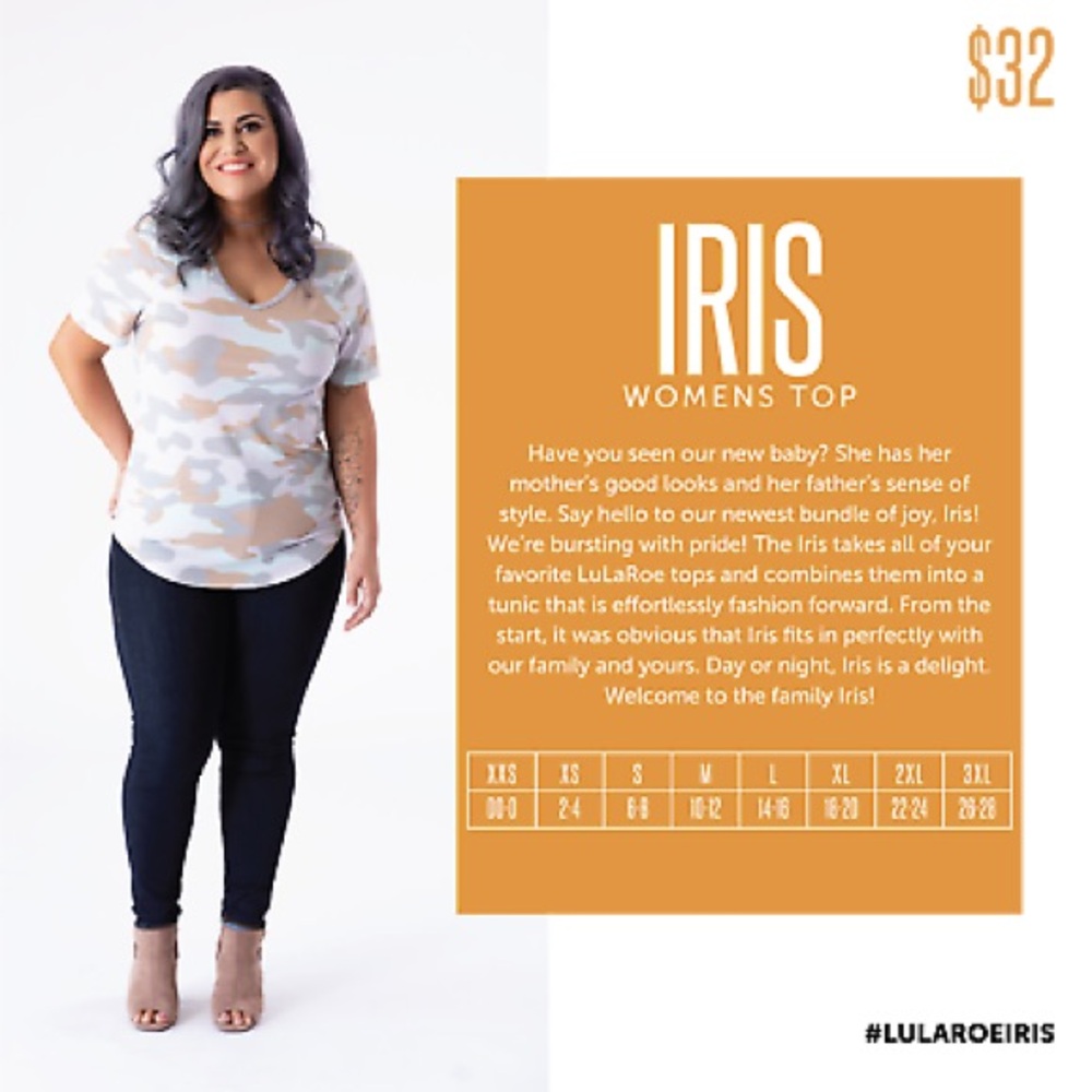 Solid Navy Blue Iris V-neck Tunic (xxl 2XL LulaRoe Iris LLR) - Picture 5 of 6